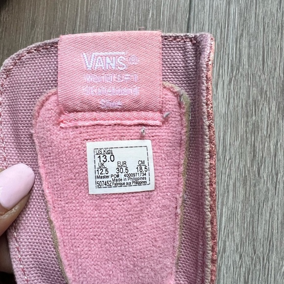 Vans Pink Sparkle and Blue Shark Party Sk8 High Sneakers Size 13 PLAY - Picture 9 of 9